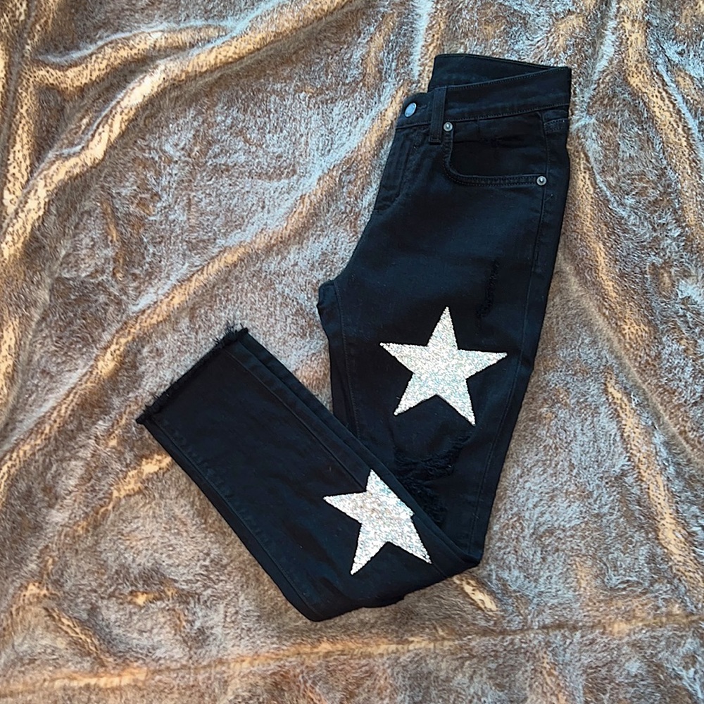 Carmar Mia Rhinestone Star Patch Jeans